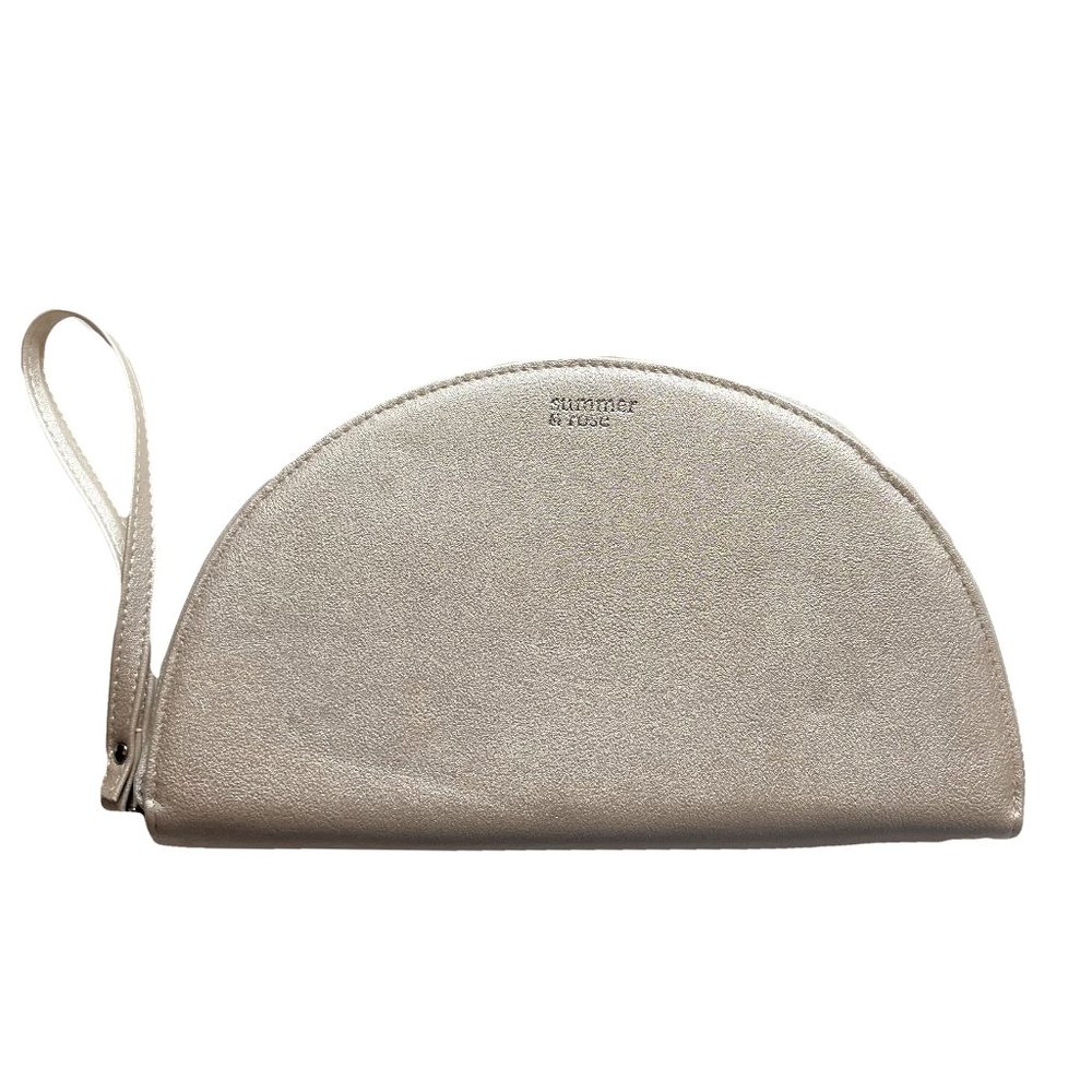 SUMMER & ROSE Champagne Luna Half Moon Wristlet